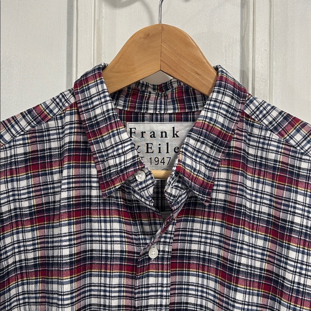Frank & Eileen Finbar Cotton Plaid Button Down Long Sleeve Shirt - Large - Picture 3 of 9
